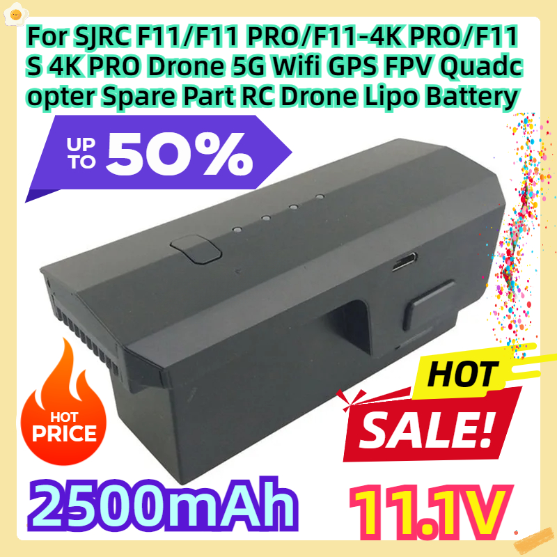 Drone Sjrc - Batteria Lipo 11.1V 2500mAh per Drone