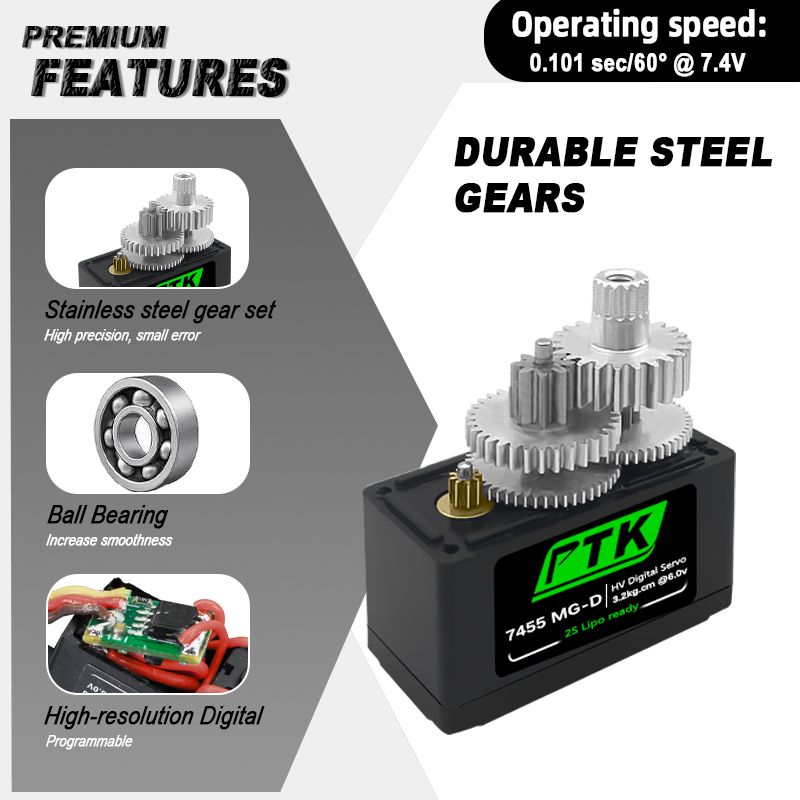 Servo Digitale PTK 7455MG-D 12 - Rc Car Servo recensione e prezzo