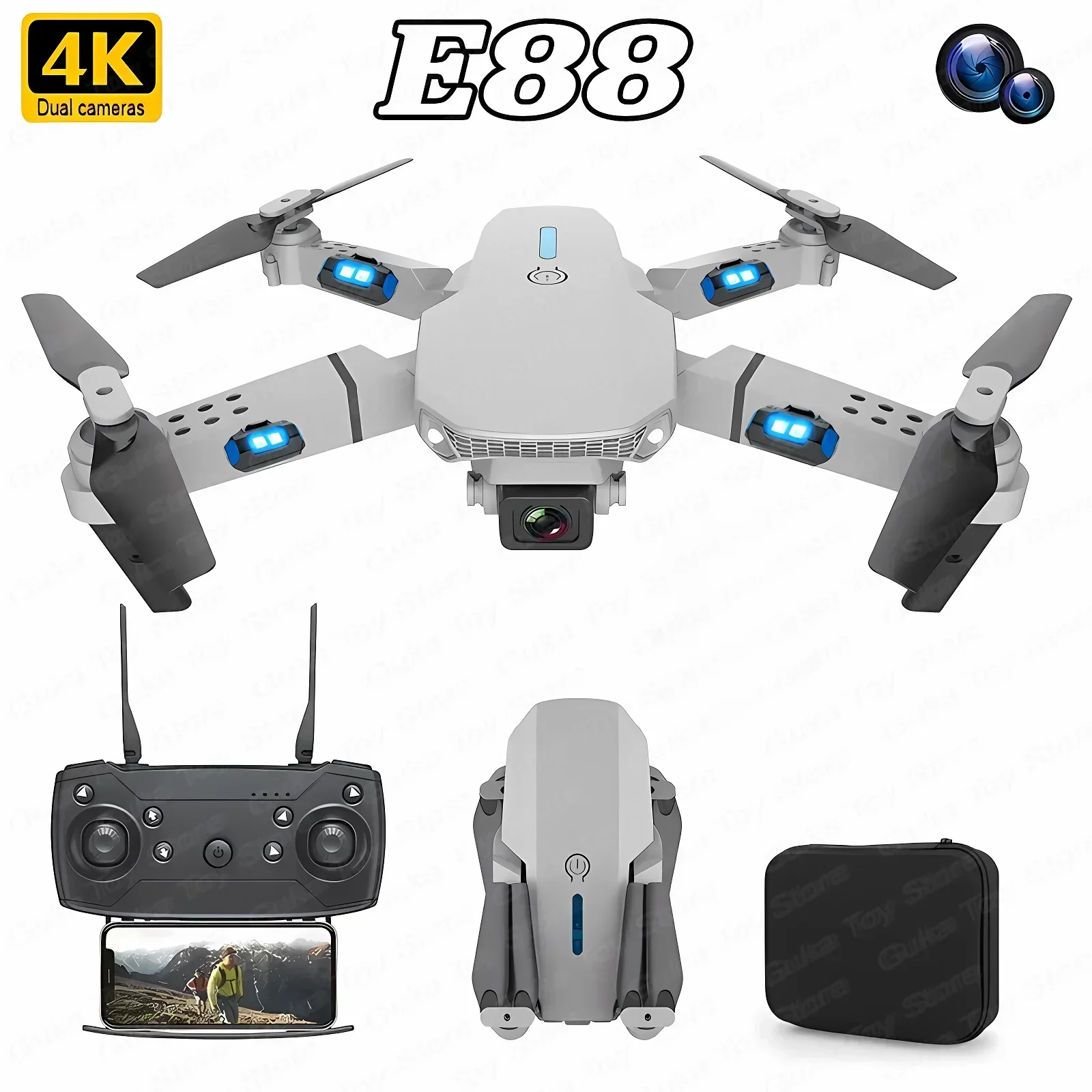 E88 Pro WIFI FPV Drone grandan - Drone E88Pro Rc 4K recensione e prezzo